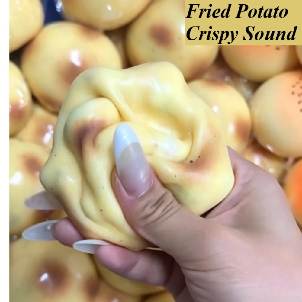 Party Games For Adults And Kids - Frittierter Kartoffel-Squishy-Spielzeug mit knusprigem Sound, Stressabbau-Spielzeug,