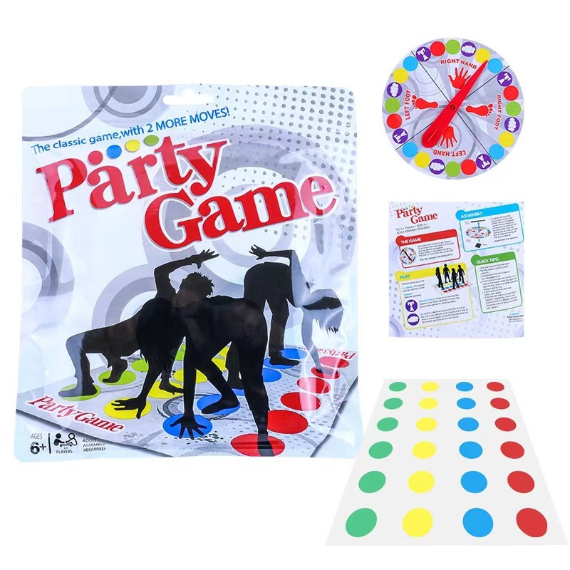 Party Games Adults Indoor - Twister Partyspiel - Familien-Indoor-Outdoor-Körperdrehspiel Interaktives Gruppensport-Spielzeug