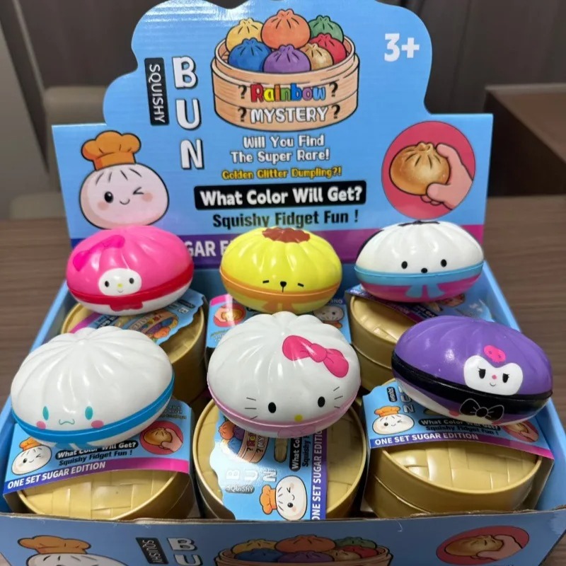 Party Games Graduation - Dumpling Squishy Original Weiche Fidget-Spielzeuge Zufällige