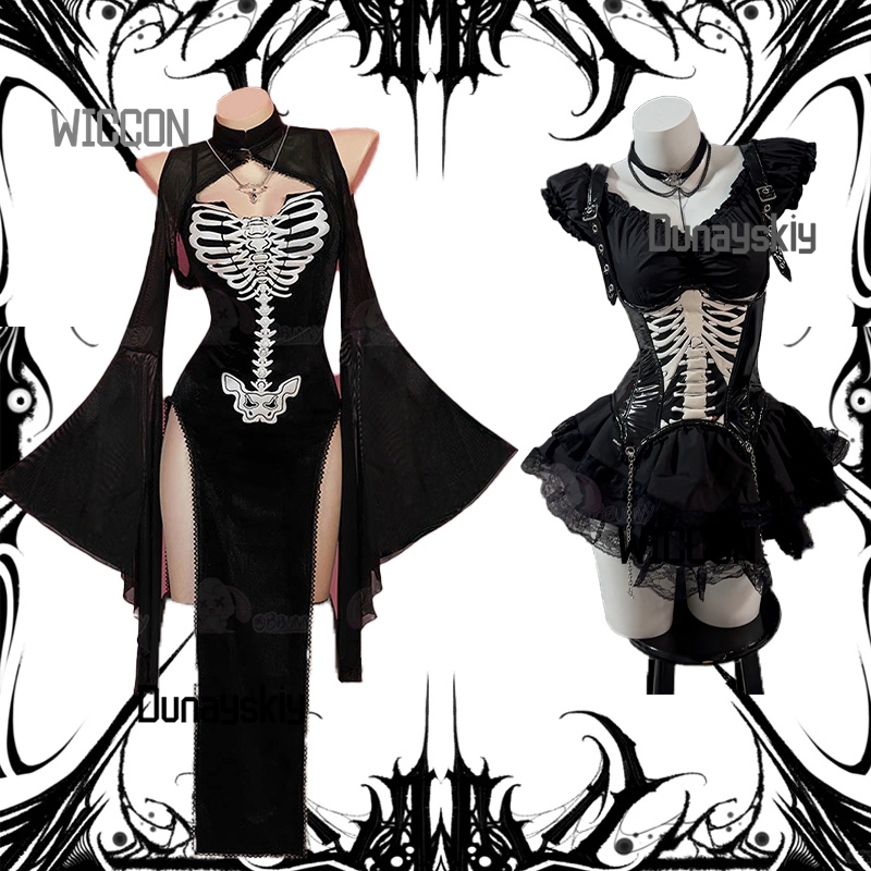 Party Games In Steam - Halloween Gothic Totenkopf Cosplay Kostüm Mittelalter