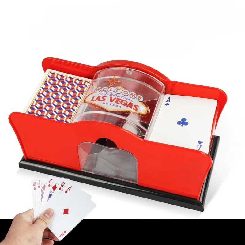 Party Games Easy - Automatischer Spielkartenmischer, Spiele, Poker-Maschinenspender für Reisen,