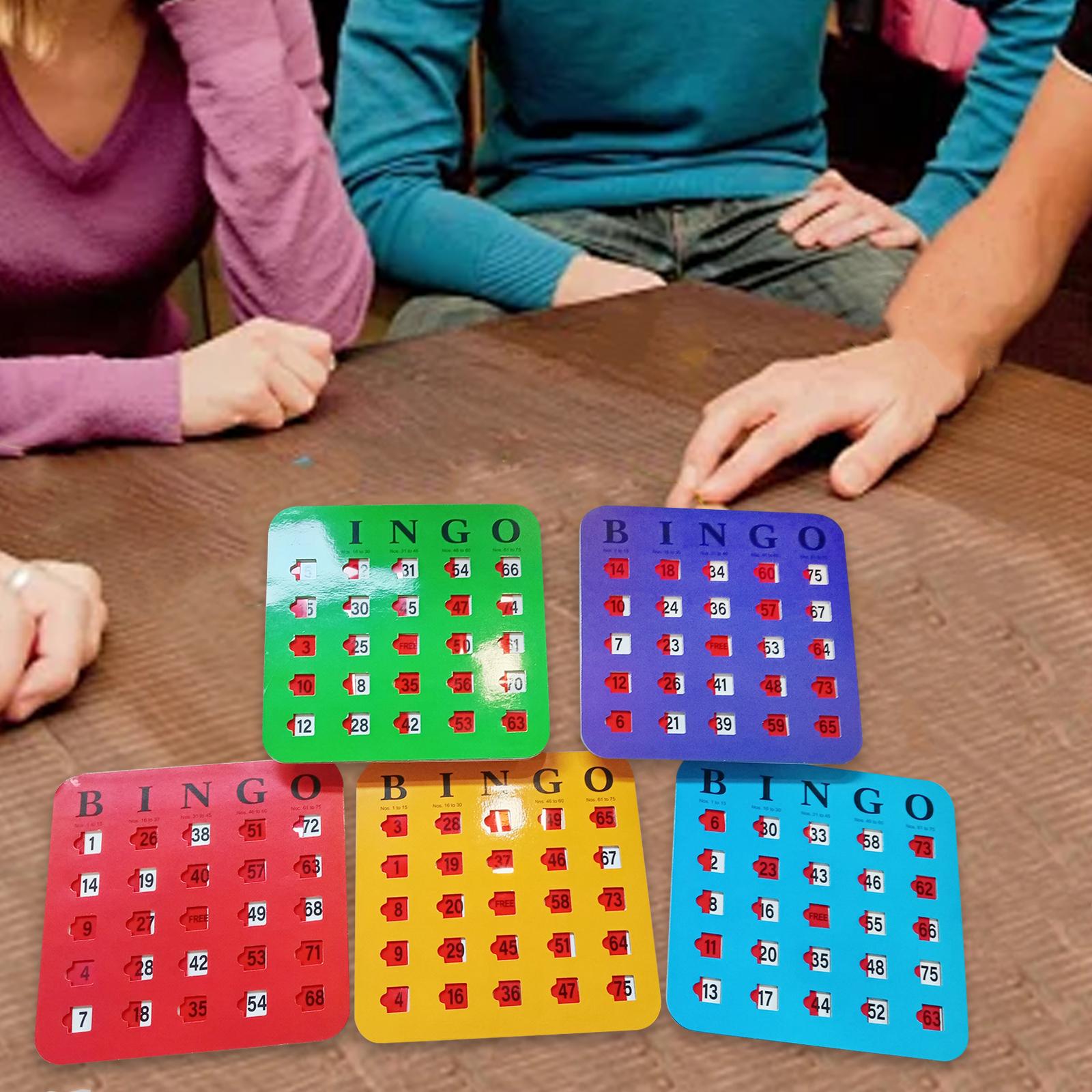Party Games For Large Groups - 5-teilige Bingo-Karton mit großem Aufdruck, leicht