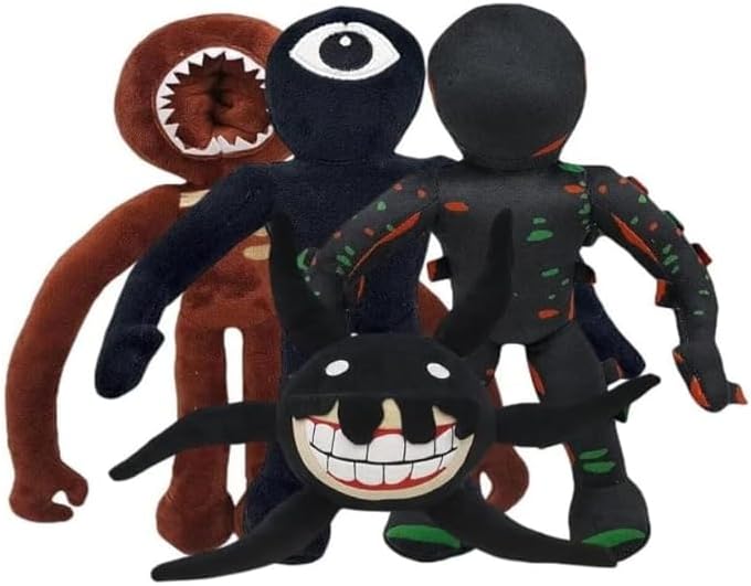Party Games Adults Indoor - 4-teiliges Plüschspielzeug mit Türen, Monster-Horror-Spiel-Plüschspielzeug, Geschenke