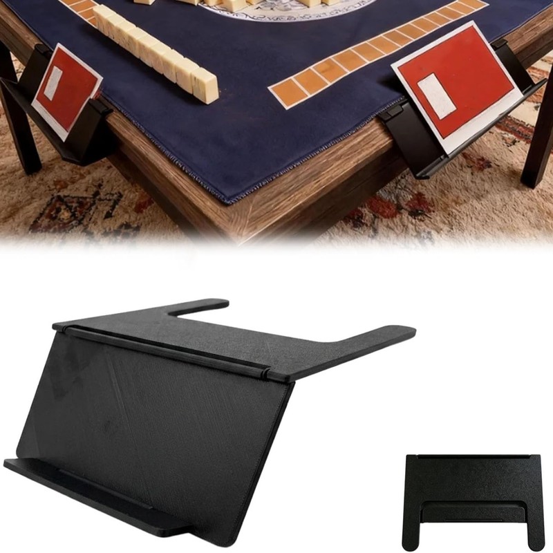 Party Games Adults Indoor - Mahjong-Kartenhalter, 3D-gedruckt, schwarz, faltbar, zum Aufstecken