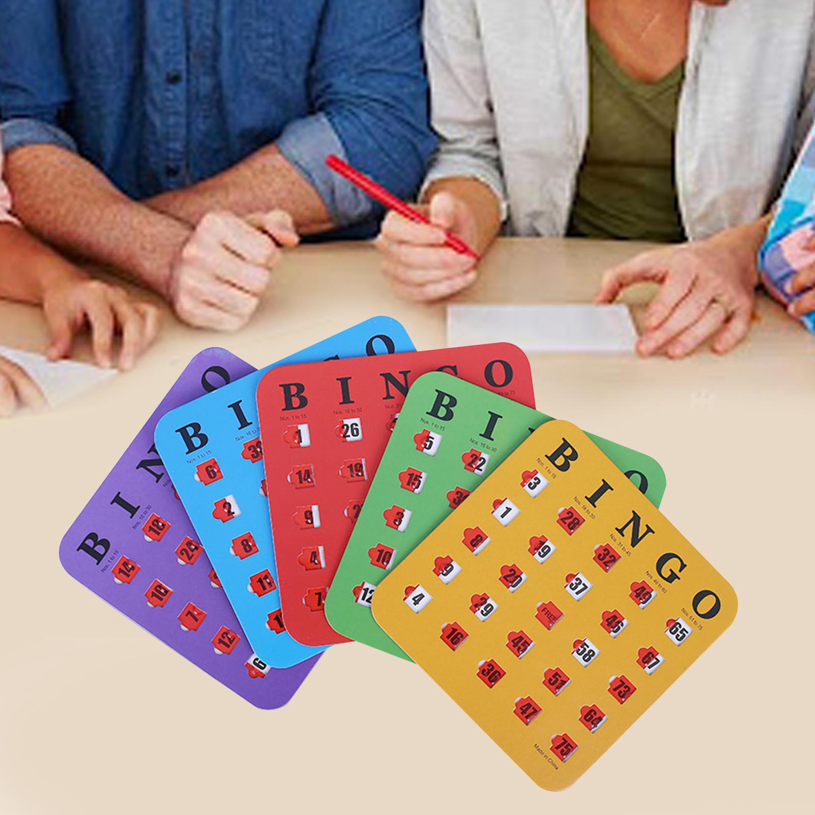 Party Games For Large Groups - 5-teiliger Bingo-Karton mit großem Aufdruck, leicht
