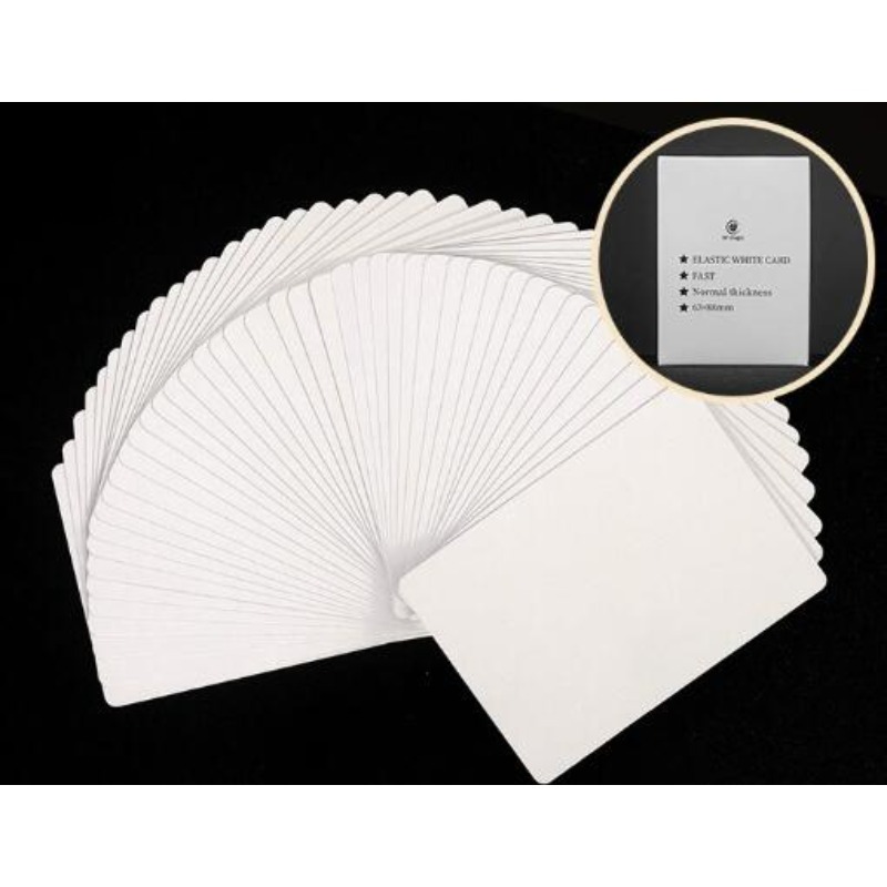 Party Games Easy - Elastische weiße Karte (doppelseitig weiß) Manipulationskarten
