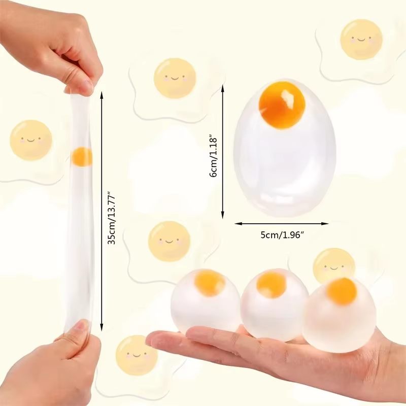 Funky Egg Squishy Ball - Klare – Party Games Graduation Bewertung und Preis